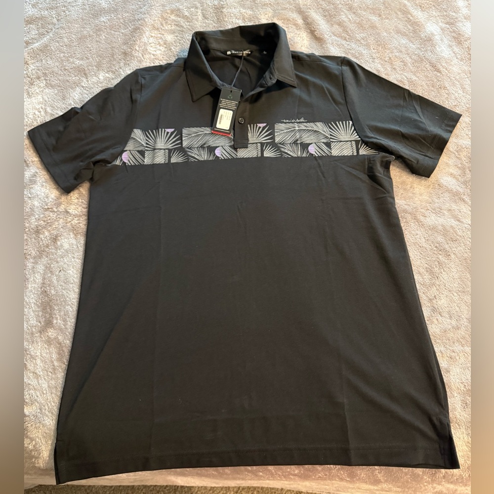 Travis Mathew Sand Nap Black Large Polo - BNWT